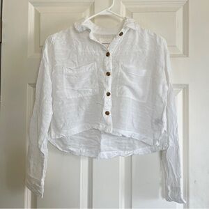 Aeropostale Off-White Textured Blouse